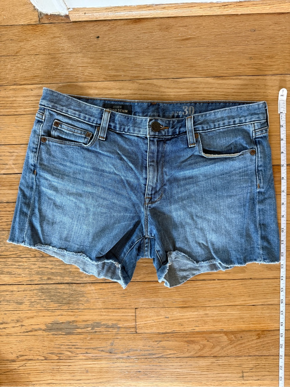 J. Crew Women's Medium Blue Denim Cutoff Shorts